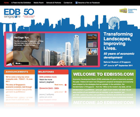 EDB 50th anniversary exhibition website